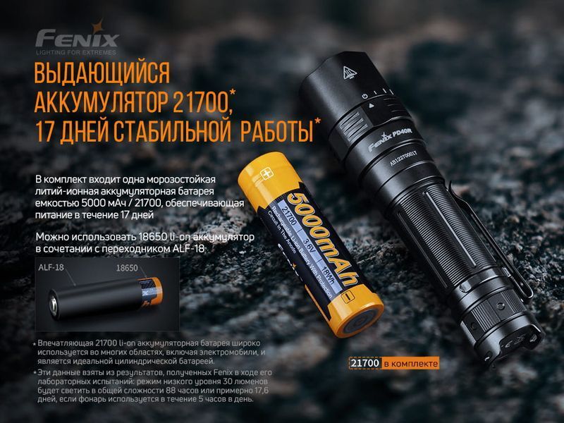 Ліхтар ручний Fenix PD40R V2.0 50620 фото