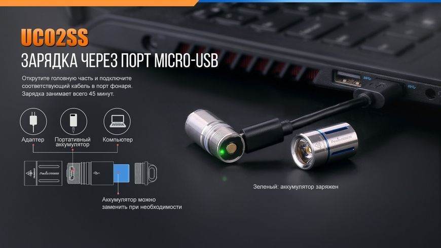 Ліхтар ручний Fenix UC02SSBlue 44856 фото