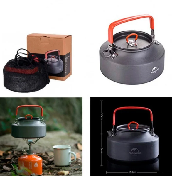 Чайник&nbsp;Naturehike Camping&nbsp;1.6&nbsp;л&nbsp;NH17C020-H&nbsp;grey 58346 фото
