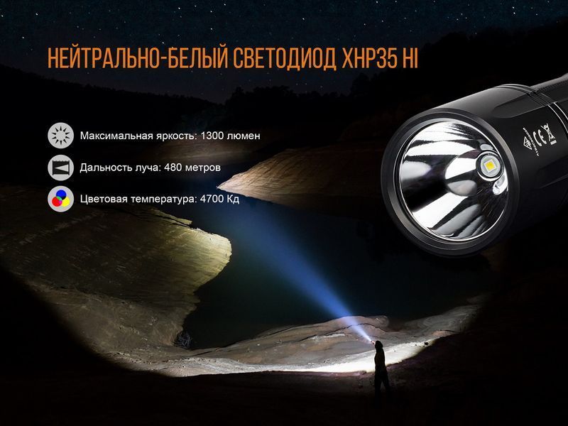 Ліхтар ручний Fenix TK35 2018 CREE XHP35 HI neutral white LED 45735 фото