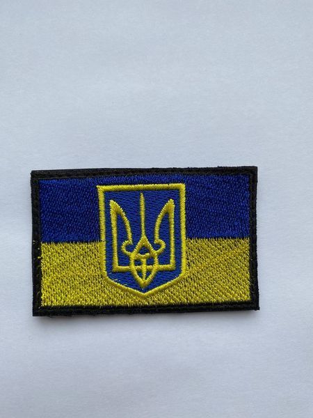 Шеврон-патч прапор з гербом на липучці INSHE-012 фото