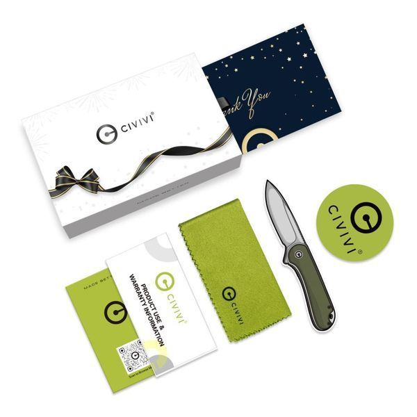 Комплект (ніж складаний; ручка) Civivi StellarQuill Pen & Button Lock Elementum II Knife Combo Gift Pack C23049 66261 фото
