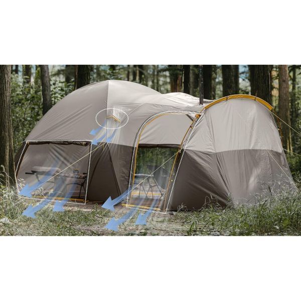 Намет шестимісний Naturehike, KOTA 6, CNK2450WS031, 75D, світло-коричневий 70940 фото