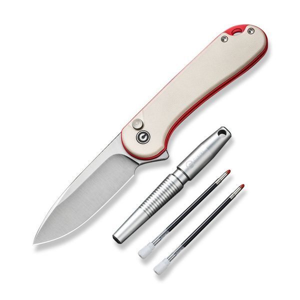 Комплект (ніж складаний; ручка) Civivi StellarQuill Pen & Button Lock Elementum II Knife Combo Gift Pack C23049 66261 фото