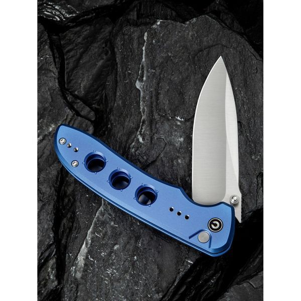 Ніж складаний туристичний Civivi Hyperpulse, (8.9 см) 14C28N / Aluminum синій 70381 фото