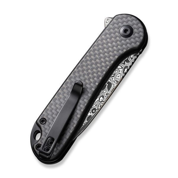 Ніж складаний кишеньковий Civivi Elementum II, (7.5 см) Damascus / Carbon Fiber & G10 64339 фото