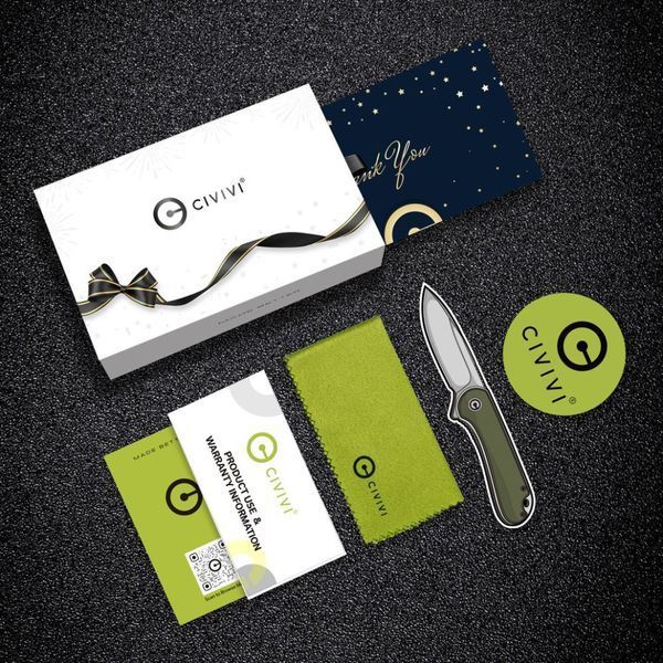 Комплект (ніж складаний; ручка) Civivi StellarQuill Pen & Button Lock Elementum II Knife Combo Gift Pack C23049 66261 фото