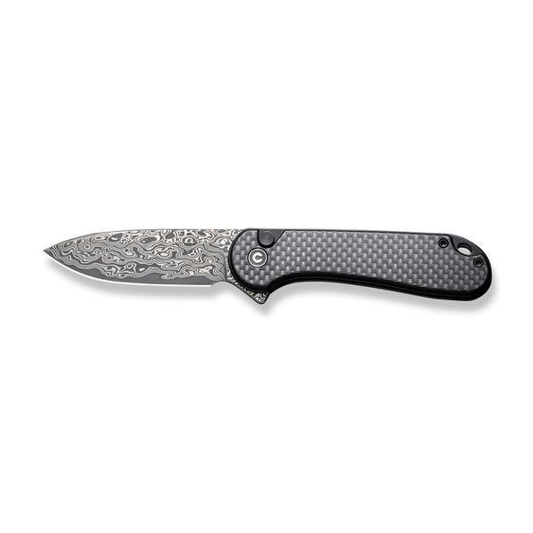 Ніж складаний кишеньковий Civivi Elementum II, (7.5 см) Damascus / Carbon Fiber & G10 64339 фото
