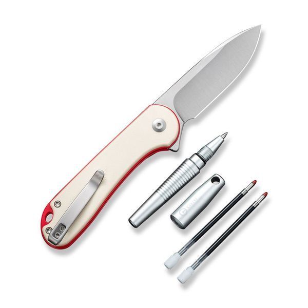 Комплект (ніж складаний; ручка) Civivi StellarQuill Pen & Button Lock Elementum II Knife Combo Gift Pack C23049 66261 фото