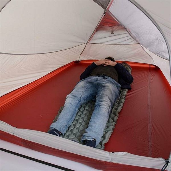 Намет надлегкий чотиримісний з футпринтом Naturehike Hiby NH19ZP005; 40D сіро-червоний 57581 фото