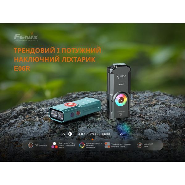 Ліхтар наключний Fenix E06R сірий 69250 фото