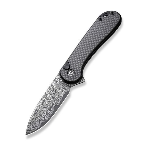 Ніж складаний кишеньковий Civivi Elementum II, (7.5 см) Damascus / Carbon Fiber & G10 64339 фото
