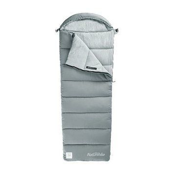 Спальник з капюшоном із звичайним мішком для зберігання Naturehike M400 CNK2350WS023, (1&deg;C), лівий, сірий 68946 фото