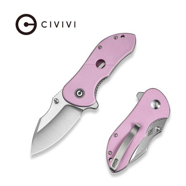 Ніж складаний кишеньковий Civivi Gordo, (6.4 см) D2 / G10 рожевий 70549 фото