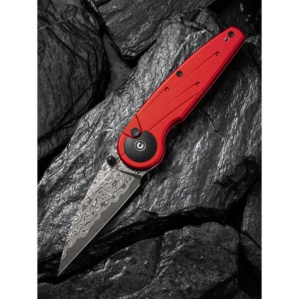 Ніж складаний туристичний Civivi Starflare, (8.4 см) Damascus / Aluminum червоний 66263 фото