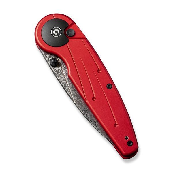 Ніж складаний туристичний Civivi Starflare, (8.4 см) Damascus / Aluminum червоний 66263 фото