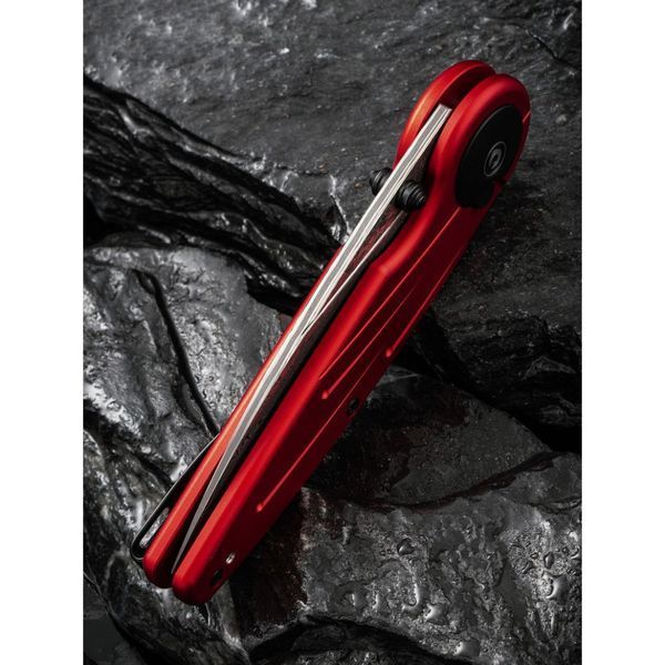 Ніж складаний туристичний Civivi Starflare, (8.4 см) Damascus / Aluminum червоний 66263 фото