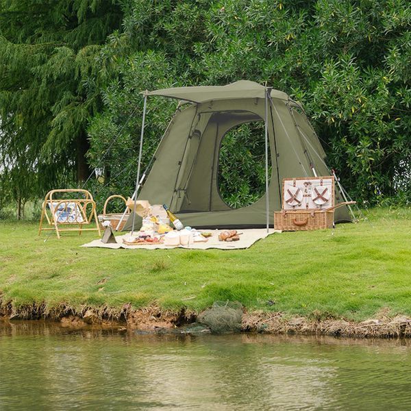 Намет тримісний NaturehikeUPF 50+ Ango pop up NH21ZP010; 210T зі стійками; темно-зелена 59445 фото