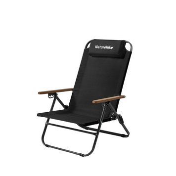 Крісло складане з регульованим нахилом Naturehike CNK2550JJ012, вуглецева сталь, чорний 70919 фото