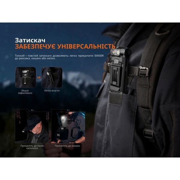Ліхтар ручний Fenix SW05R-UV LED чорний 69253 фото