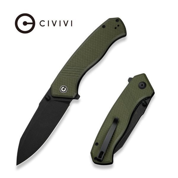 Ніж складаний туристичний Civivi Placoid, (9.3 см) 14C28N / G10 темно-зелений 69277 фото