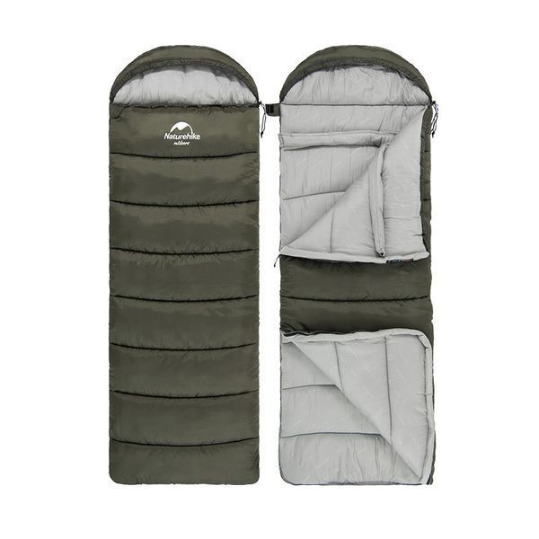 Спальник з капюшоном Naturehike U250S NH20MSD07, (0&deg;C), лівий, темно-зелений 65273 фото