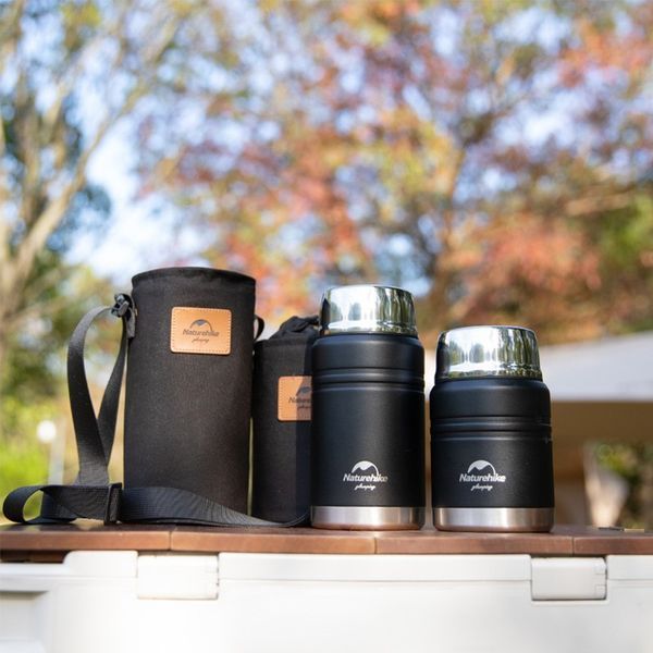 Термос Naturehike Stew beaker NH20SJ041, 304 сталь, 0.5 л, чорний 59457 фото