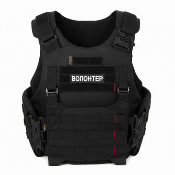 Противомломочный жилет для волонтеров для прессы, EGIDA СPS (corset protection system), 1 или 2 класса ДСТУ и STANAG, черный MOLLI 107777M1 фото