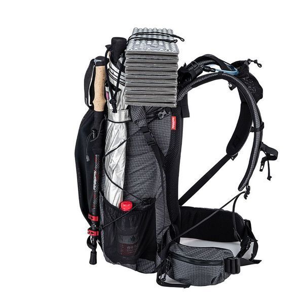 Рюкзак туристичний Naturehike Rock NH19BP095; 60+5 л; графіт в клітинку 65703 фото