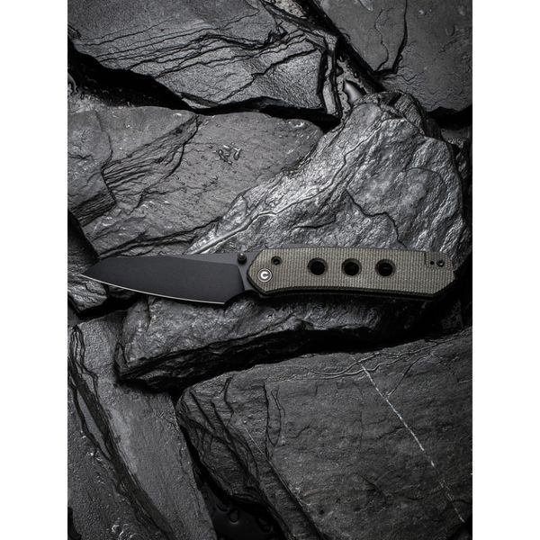 Ніж складаний туристичний Civivi Vision FG, (8.9 см) Nitro-V / Micarta темно-сірий 69977 фото