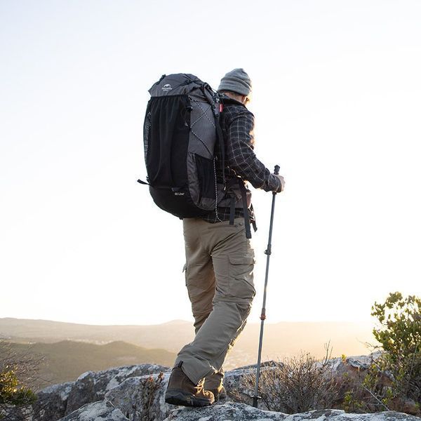 Рюкзак туристичний Naturehike Rock NH19BP095; 60+5 л; графіт в клітинку 65703 фото