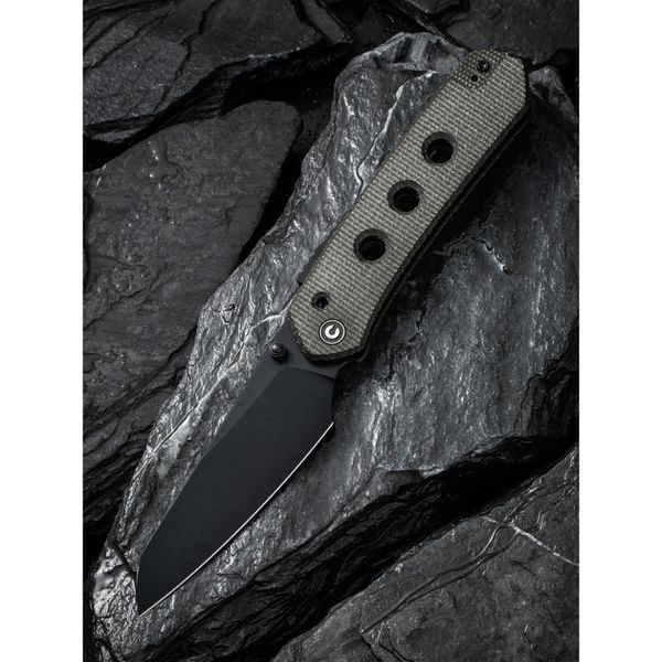 Ніж складаний туристичний Civivi Vision FG, (8.9 см) Nitro-V / Micarta темно-сірий 69977 фото
