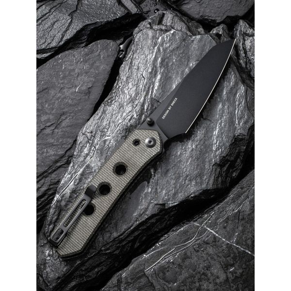 Ніж складаний туристичний Civivi Vision FG, (8.9 см) Nitro-V / Micarta темно-сірий 69977 фото