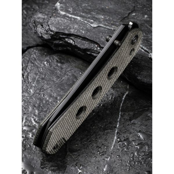 Ніж складаний туристичний Civivi Vision FG, (8.9 см) Nitro-V / Micarta темно-сірий 69977 фото