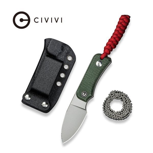 Ніж фіксований тактичний Civivi Baby Banter, (6.1 см) Nitro-V / Micarta темно-зелений 69279 фото