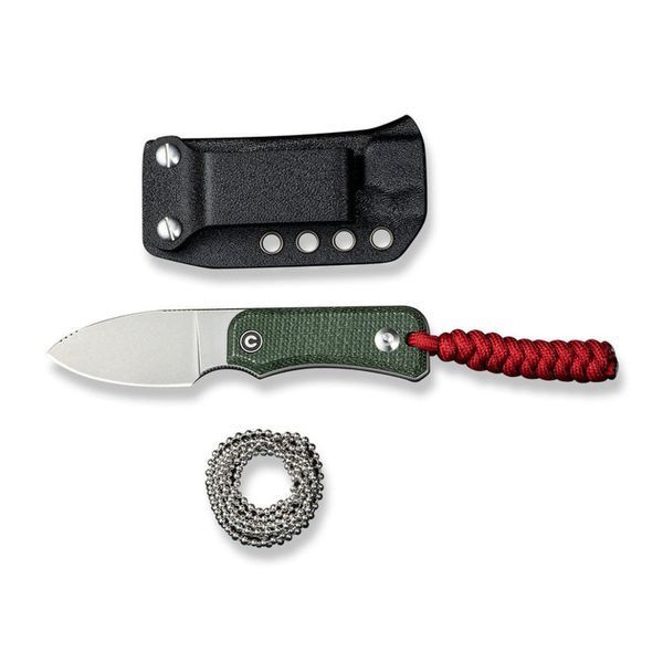 Ніж фіксований тактичний Civivi Baby Banter, (6.1 см) Nitro-V / Micarta темно-зелений 69279 фото
