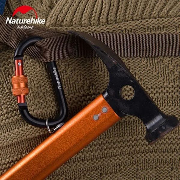 Карабін Naturehike D-type NH15A005-H; 6 см; чорний 61672 фото