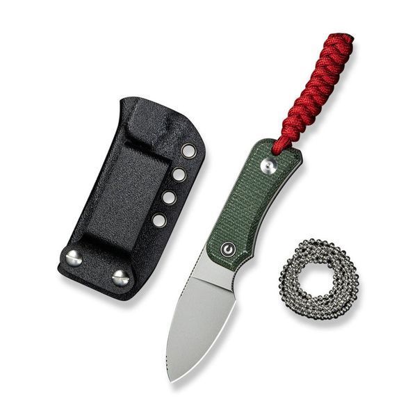 Ніж фіксований тактичний Civivi Baby Banter, (6.1 см) Nitro-V / Micarta темно-зелений 69279 фото