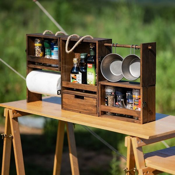 Етажерка з полицями Naturehike CNH22JU018; натуральне дерево 65497 фото