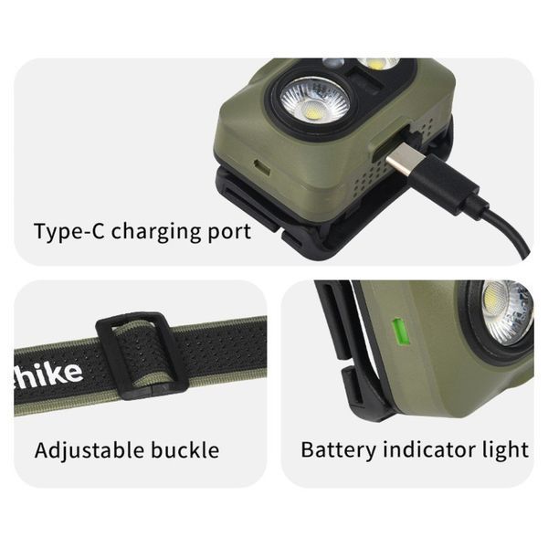 Ліхтар налобний Naturehike CNK2450ZM010, зелений 70930 фото
