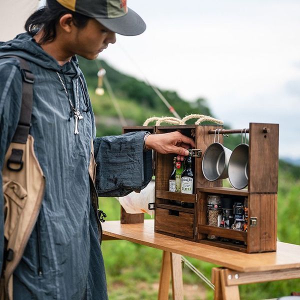 Етажерка з полицями Naturehike CNH22JU018; натуральне дерево 65497 фото