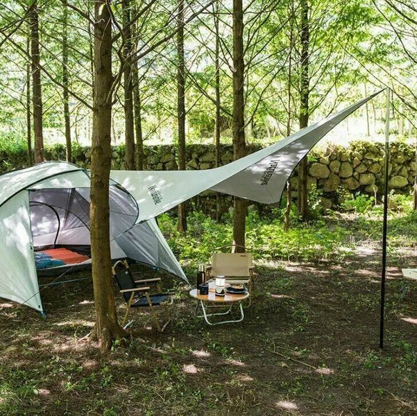 Тент для кемпінгу Naturehike Rhombus NH19TM003; 150D / Silver Coated; 402*268 см; сірий 57589 фото
