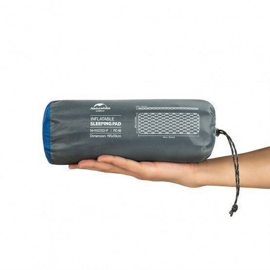 Килимок надувний Naturehike FC-10 NH19Z032-P; 65 мм; блакитний 57520 фото