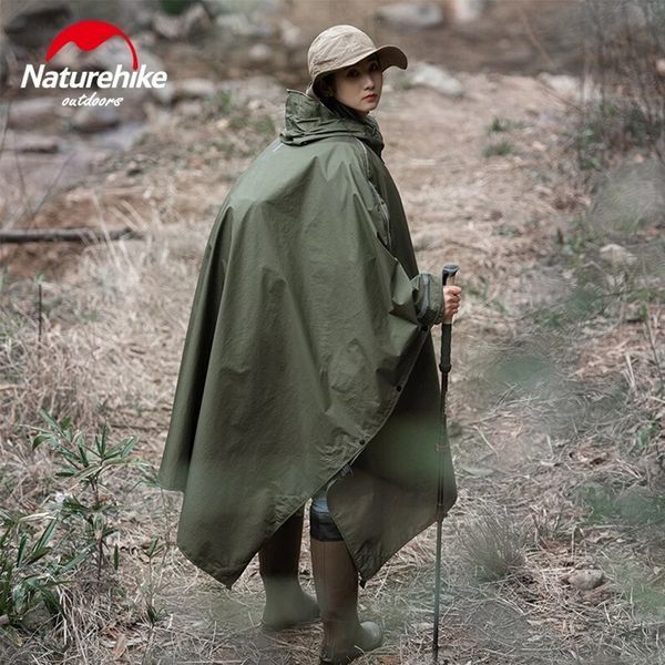 Плащ-дощовик Naturehike NH21FS036; p-p L; армійський зелений 59467 фото