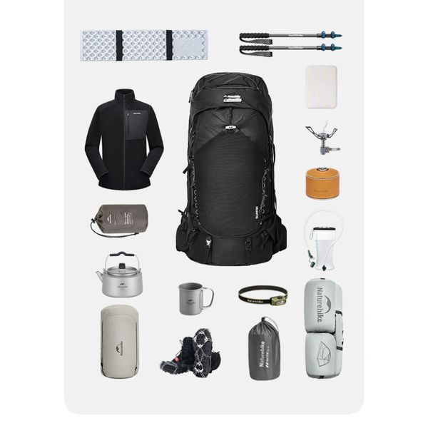 Рюкзак туристичний Naturehike Helium CNK2450XB014; 70 л; чорний; L 71005 фото