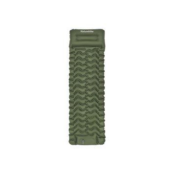 Матрац туристичний надувний одномісний Naturehike CNK2550WS019, 200х60х6.5 см, зелений із вбудованою помпою для надування 71509 фото