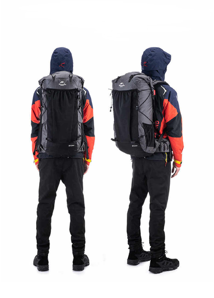 Рюкзак туристичний Naturehike Rock NH19BP095, 60+5 л, чорний 64299 фото
