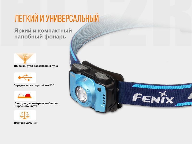 Ліхтар налобний Fenix HL12R сірий 45002 фото