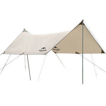 Тент для кемпінгу Naturehike Girder NH20TM006, 150D, 500*292 см, золотий (з двома стійками) 57592 фото