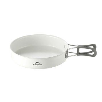Сковорідка зі складаною ручкою Naturehike CNK2450CF013; 17;5 см; алюміній; біла 70936 фото